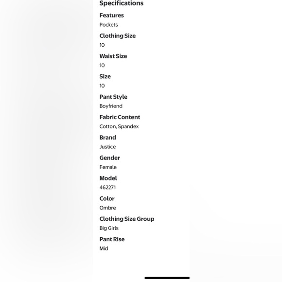 Justice Ombré jeans. NWT! - Picture 7 of 8